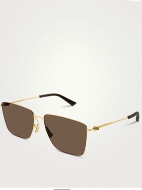 BOTTEGA VENETA BV1267S 002 Gold Metal Frame Brown Lens Sunglasses Summer